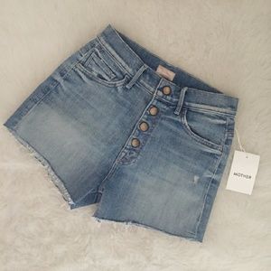 Mother swooner snap down shorts